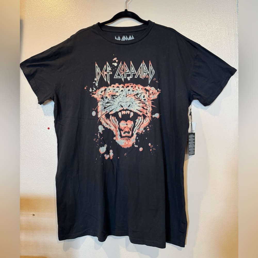Def Leppard Men’s Black Graphic Tee Size Medium